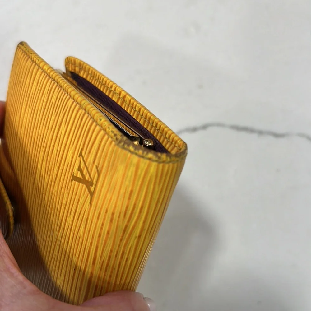 Louis Vuitton Viennois Epi Yellow Wallet